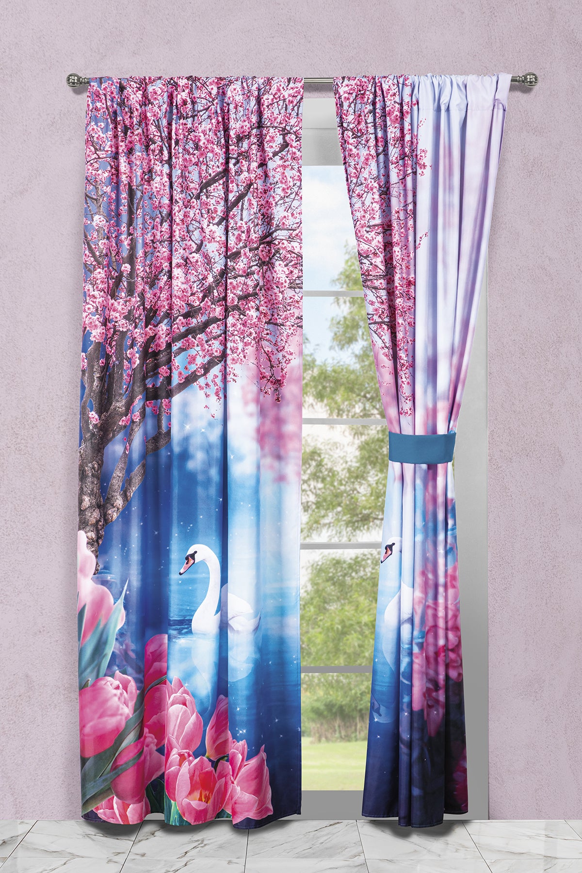 Juego de Cortinas Cisnes