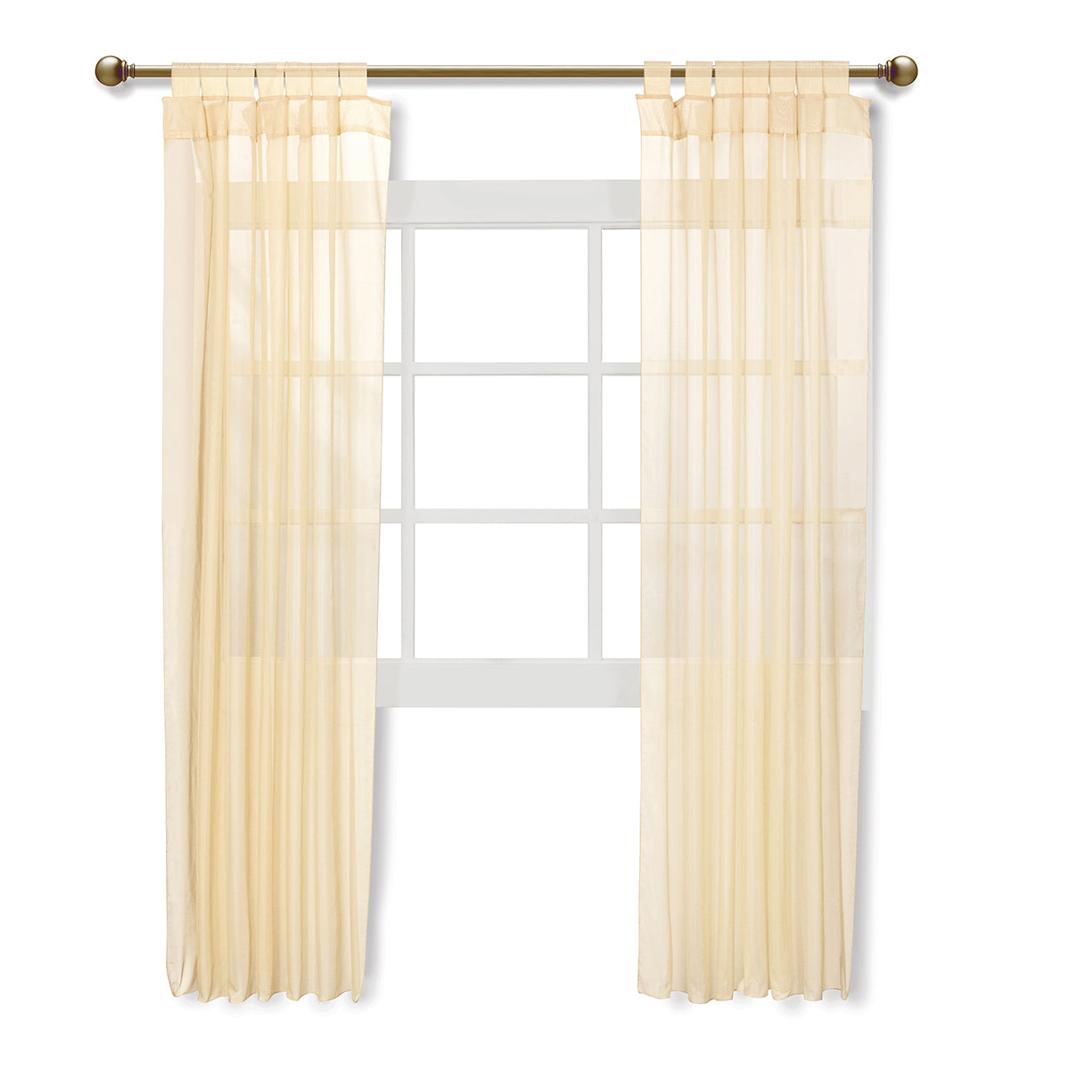 Juego De Cortinas Cortas Tergal