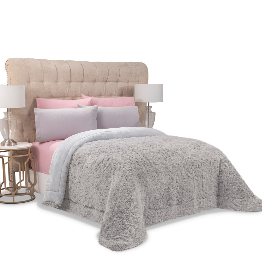 Cobertor Platino Súper Soft Niebla