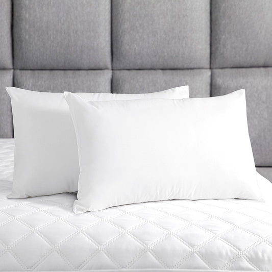 Almohadas 2 Pack Estándar Microfibra Media. Blancos Azteca.