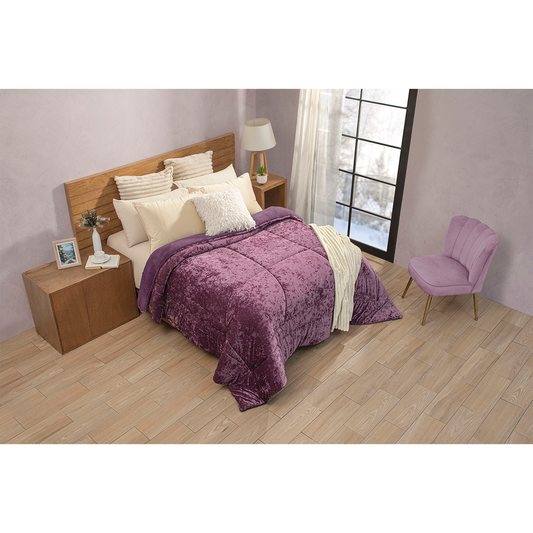 Cobertor Velvet Con Flannel Amatista