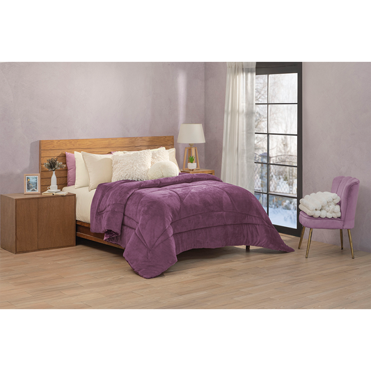 Cobertor Velvet Con Flannel Amatista