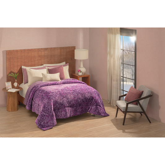Cobertor Flannel Con Flannel Violeta