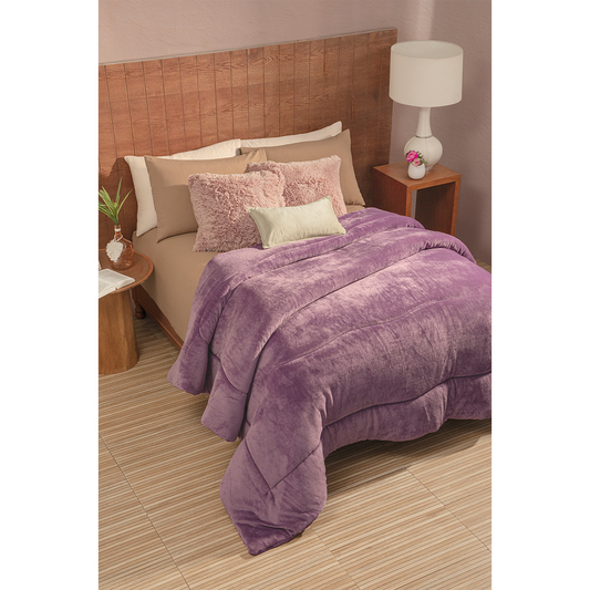 Cobertor Flannel Con Flannel Violeta